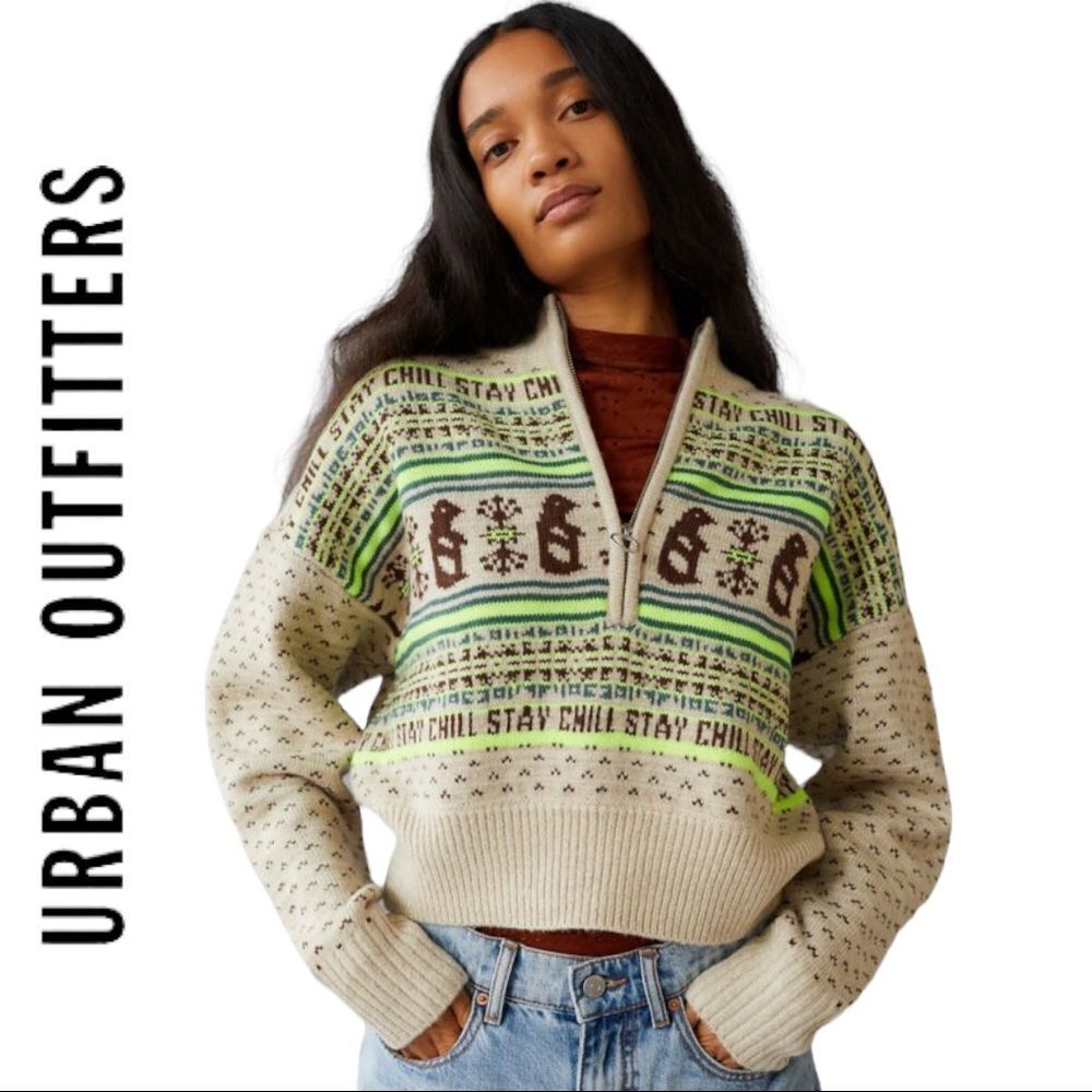 NEW Urban Outfitters UO BDG Jesse Half-Zip Sweater M